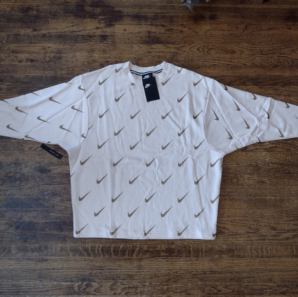 Nike Pink and Gold Logo Sweatshirt - Picture 4 of 5